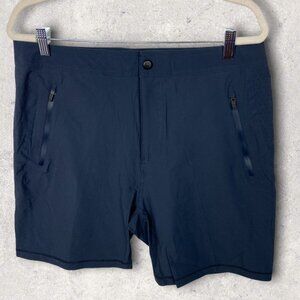NEW Mack Weldon Performance Technical Shorts Blue Size Large Laser Ventilation
